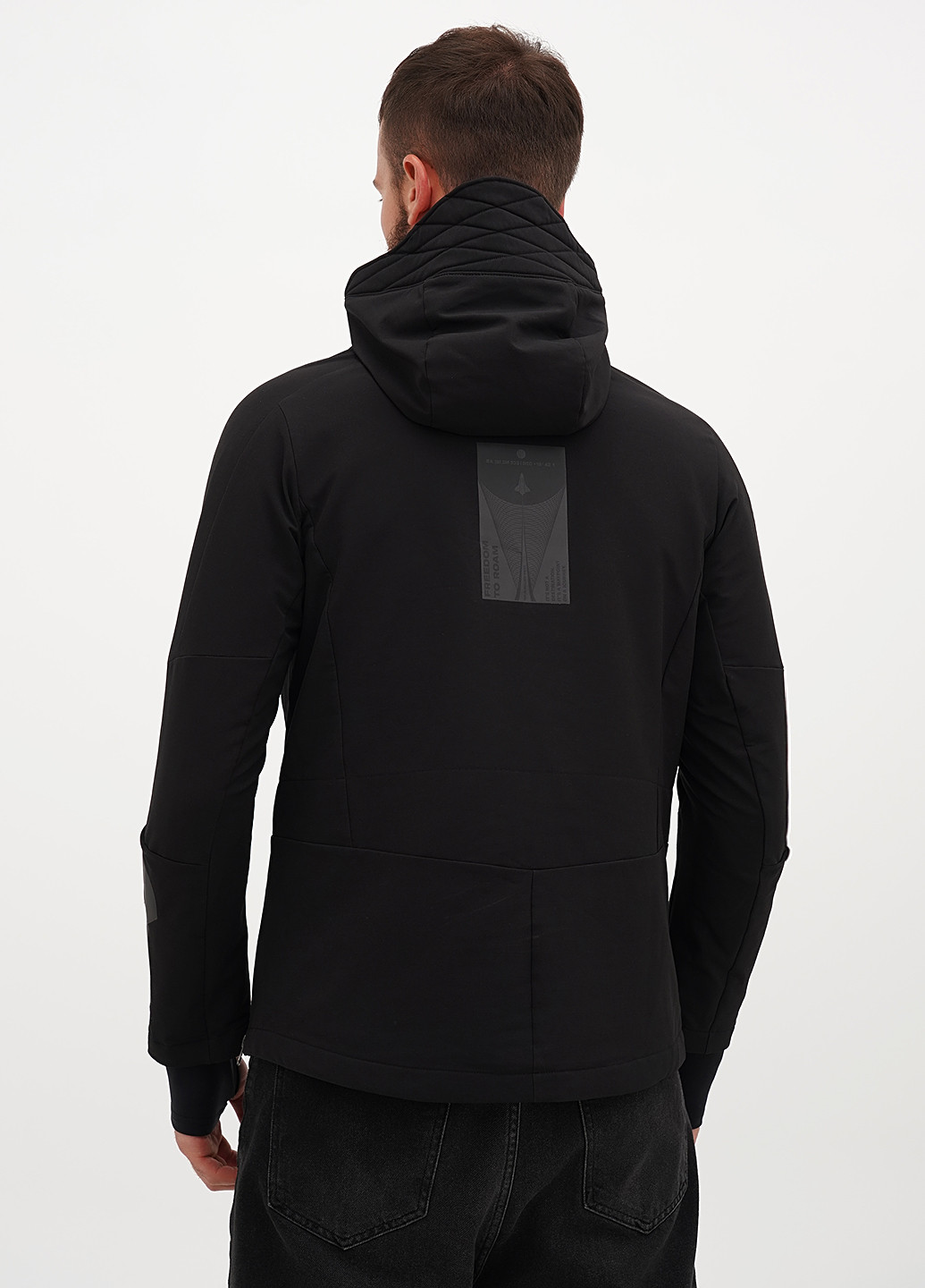 Чорна демісезонна куртка OROS