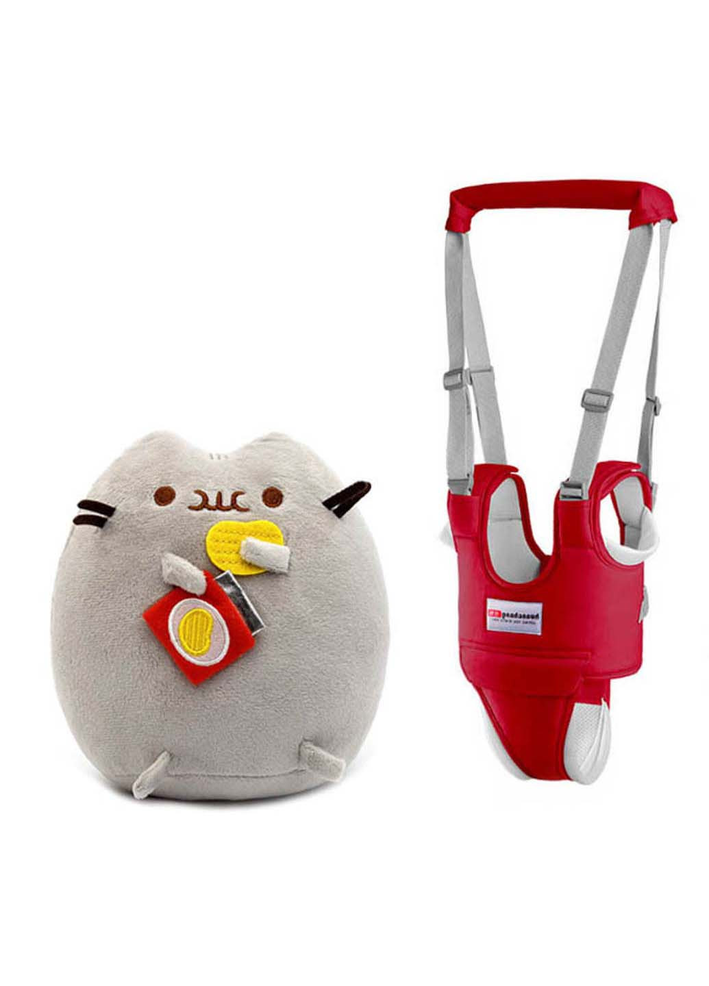 Набір іграшка кіт з чіпсами Пушин кет і віжки ходунки з додатковими підкладками ST (256544179)