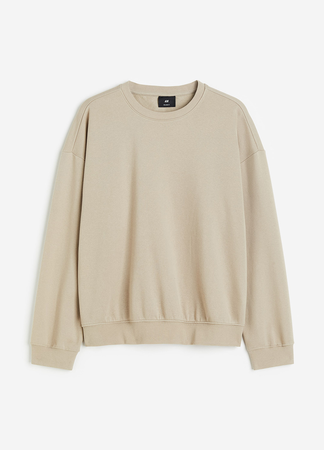 Бежевий світшот H&M однотонний без декору (366276825)