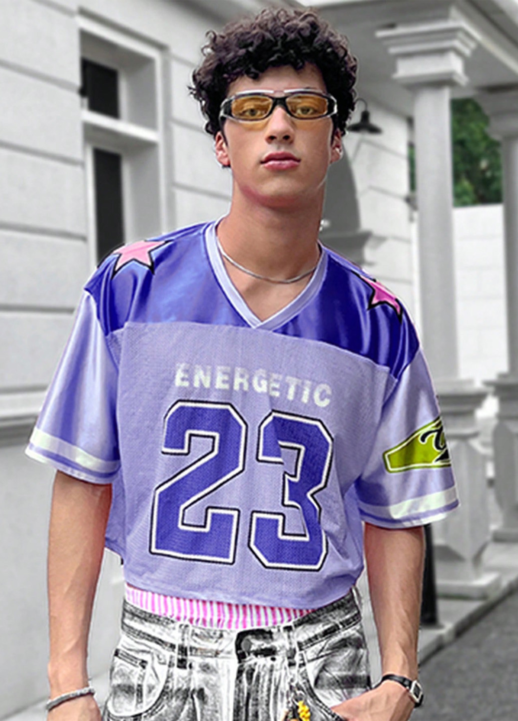 Лілова футболка SHEIN