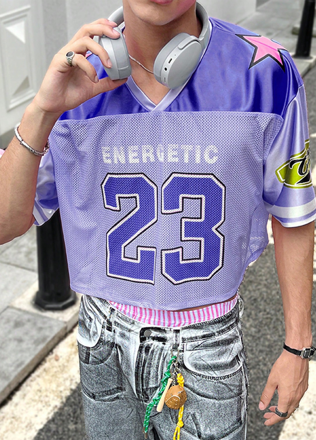 Лілова футболка SHEIN