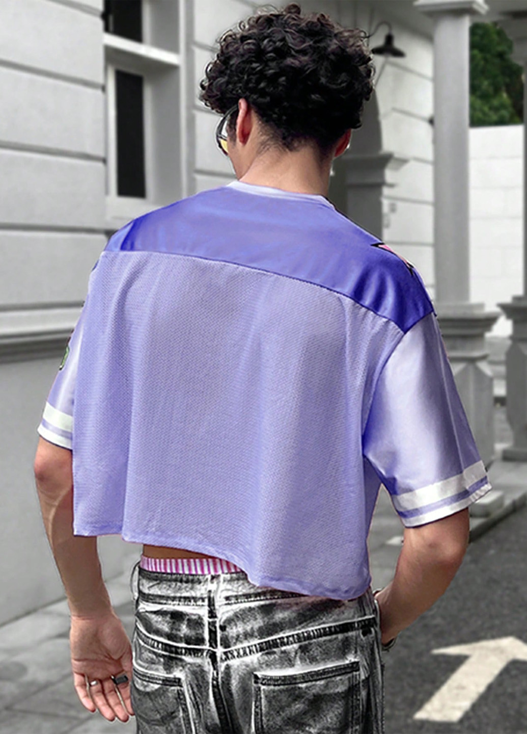 Лілова футболка SHEIN