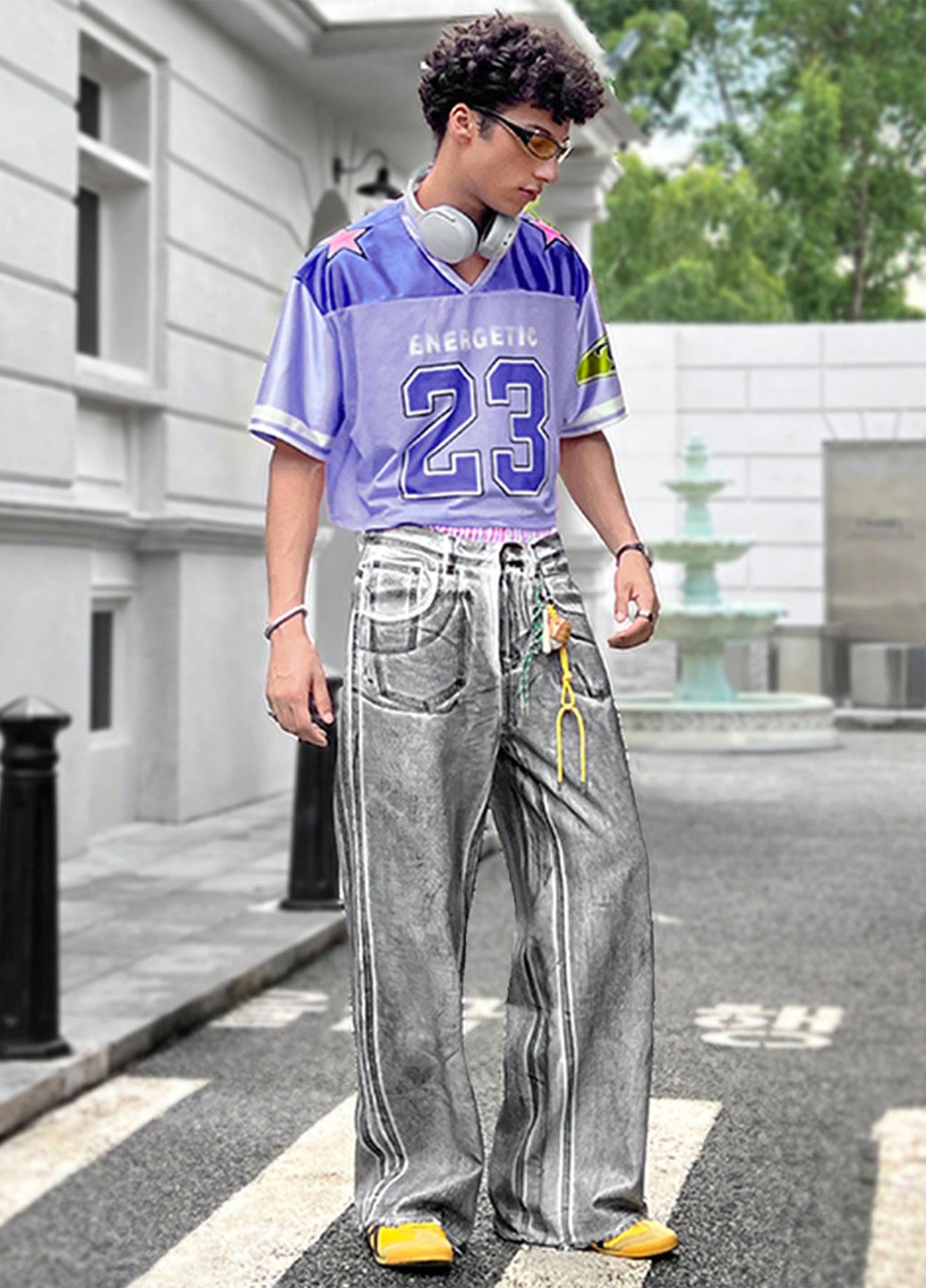 Лілова футболка SHEIN