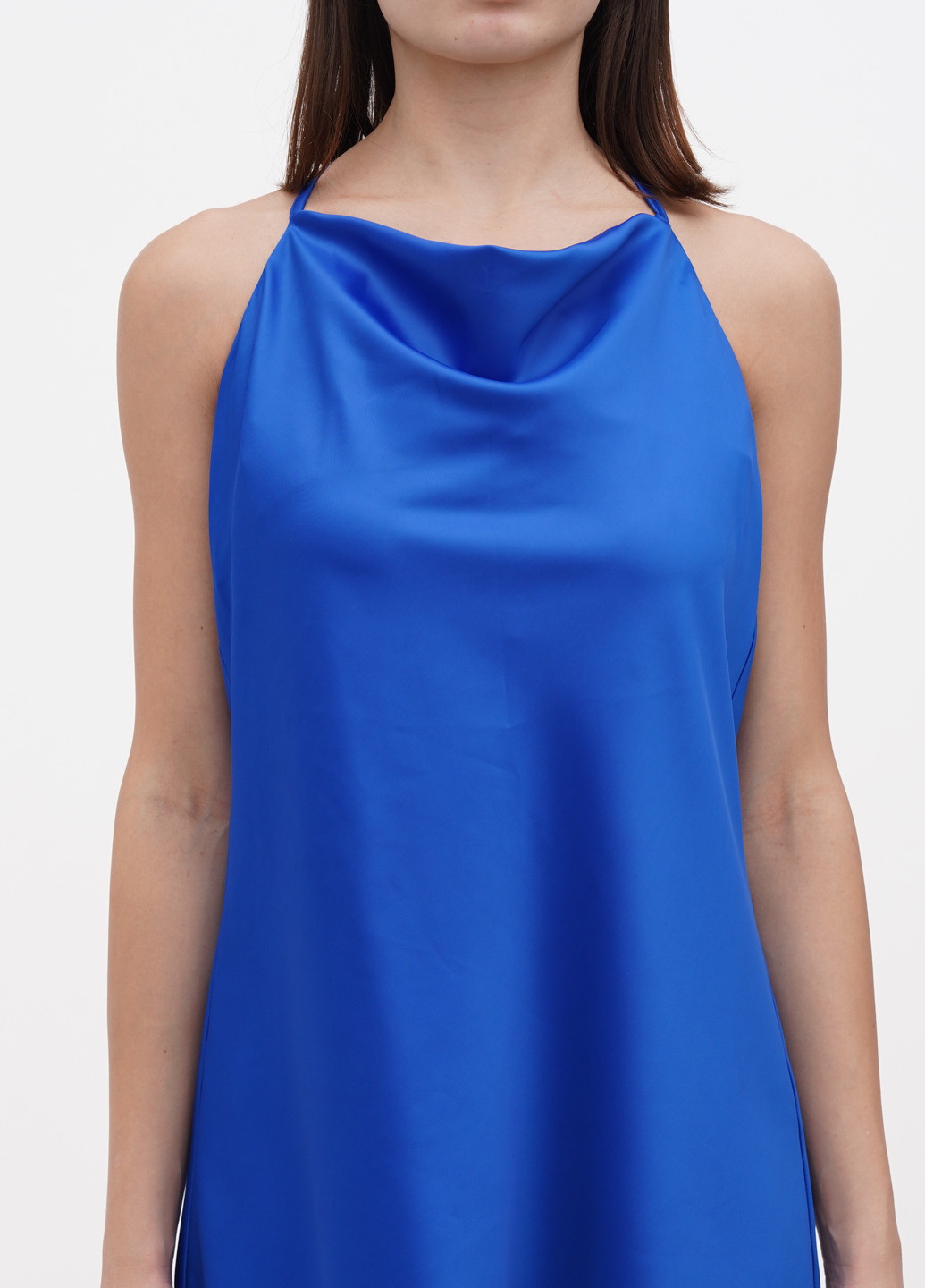 Синее кэжуал платье платье-комбинация Lilove однотонное