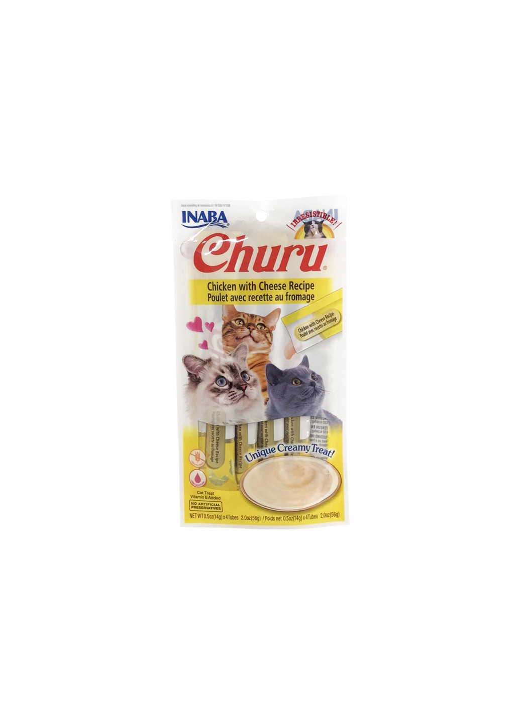 Лакомства кремовые для котов CHURU с Курицей и сыром Inaba (194308103)