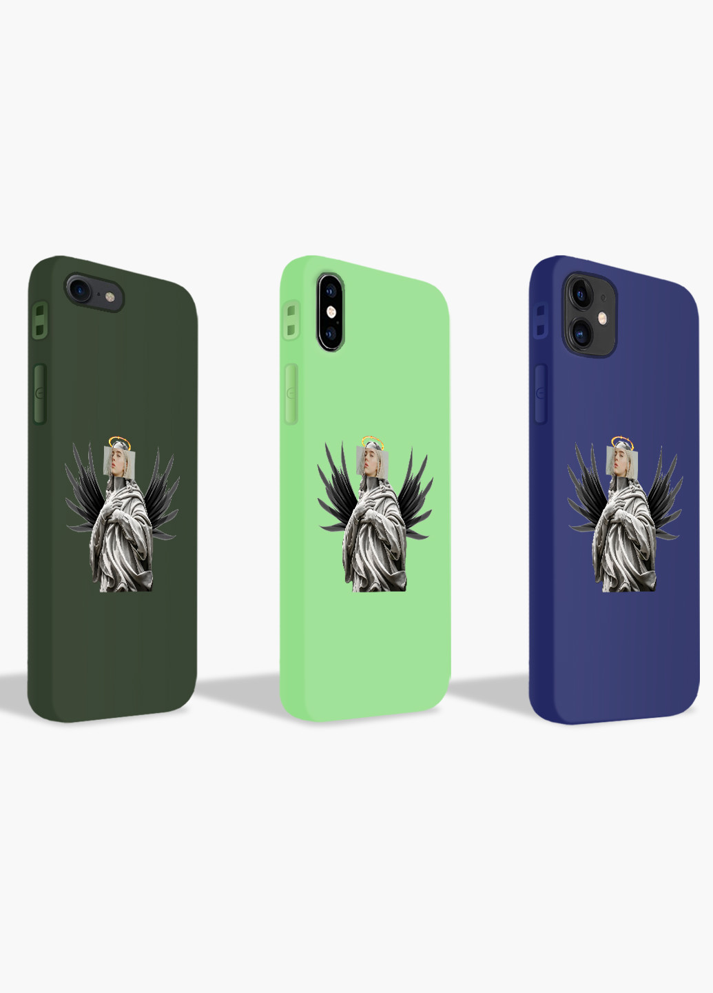 Чохол силіконовий Apple Iphone Xs Біллі Айлиш Ренесанс (Billie Eilish Renaissance) Білий (8938-1205) MobiPrint (219347685)