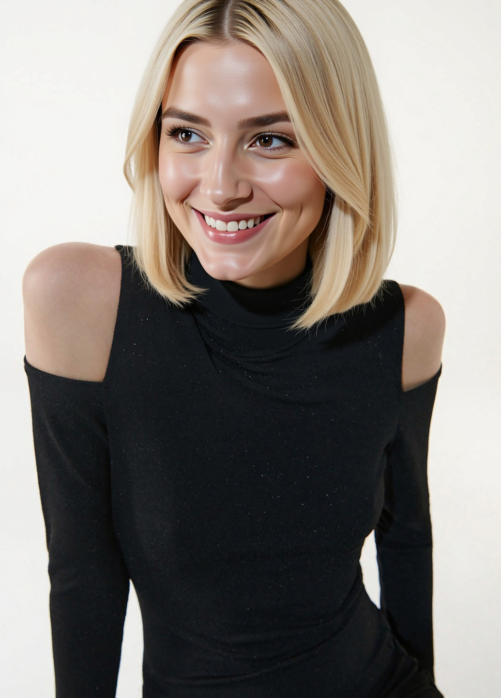 Чорна кежуал сукня сукня-водолазка, з відкритими плечима Sinsay однотонна