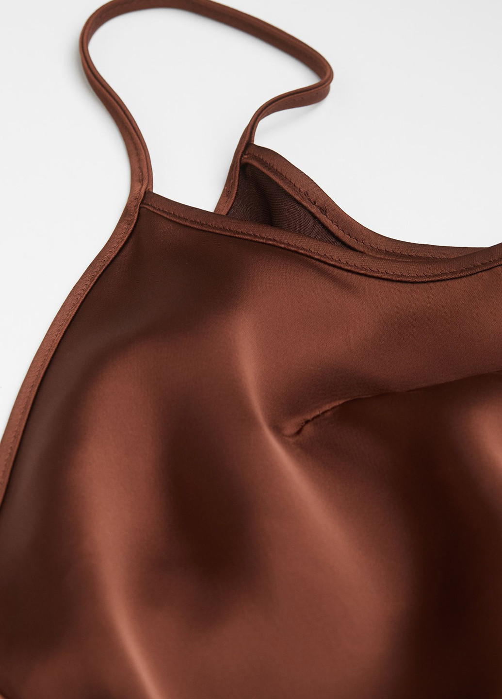 Темно-коричневое кэжуал платье платье-комбинация H&M однотонное