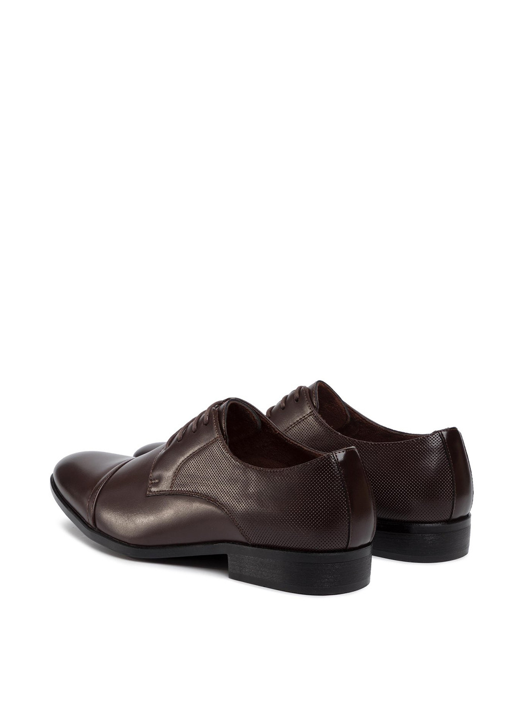 Темно-коричневые классические напівчеревики Ottimo на шнурках