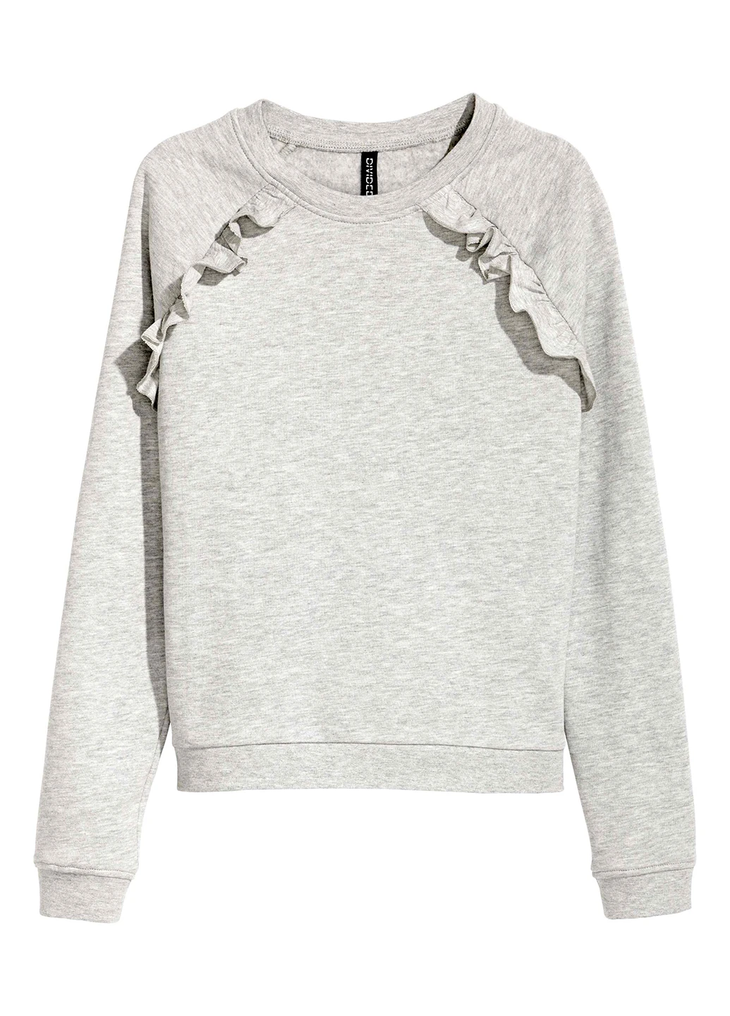 Светло-серый свитшот флис,серый, divided H&M меланж (251913129)