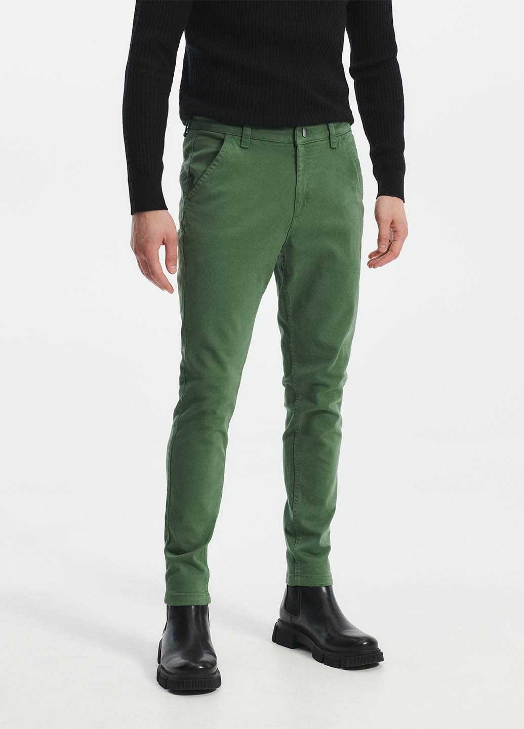 Зеленые кэжуал демисезонные чиносы брюки Reserved
