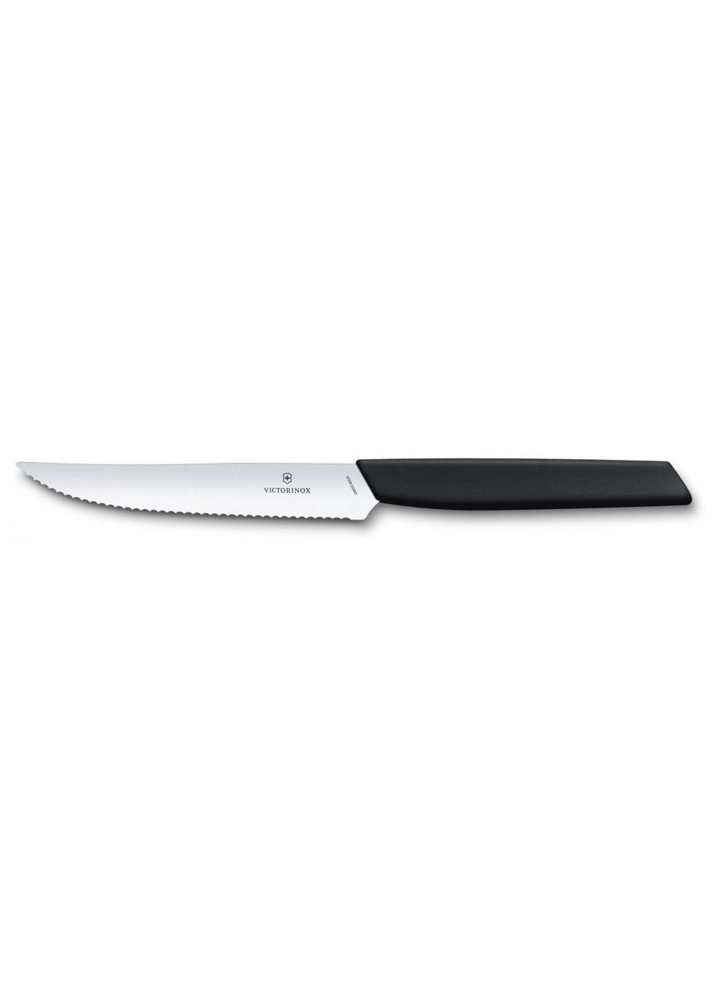 Кухонный нож Swiss Modern SteakPizza 12 см Serrated Black (6.9003.12W) Victorinox (254080252)