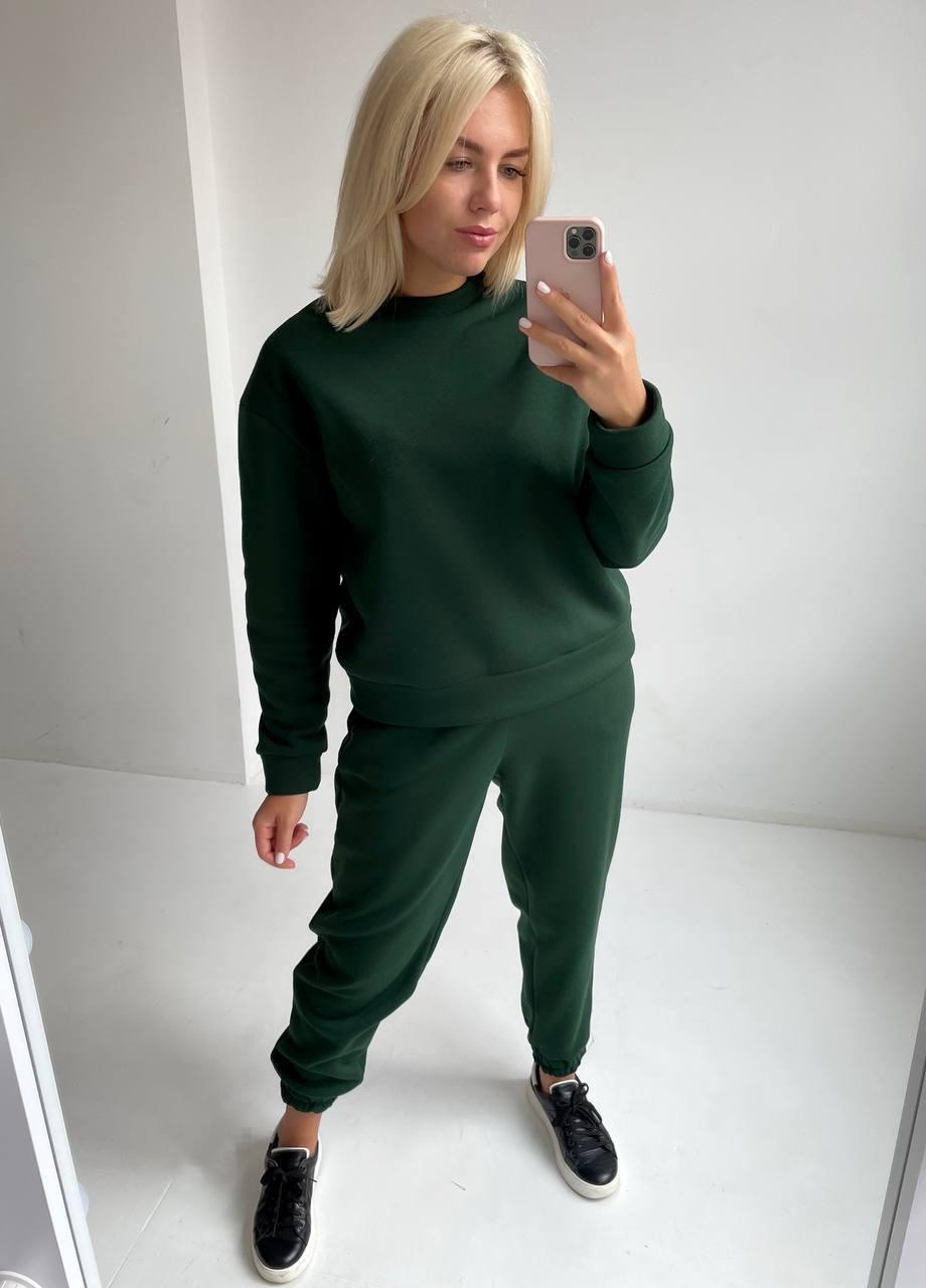 Спортивный костюм женский теплый с начесом XS-4XL(42-44 46-48 50-52 54-56) ИЗУМРУД No Brand (254565459)