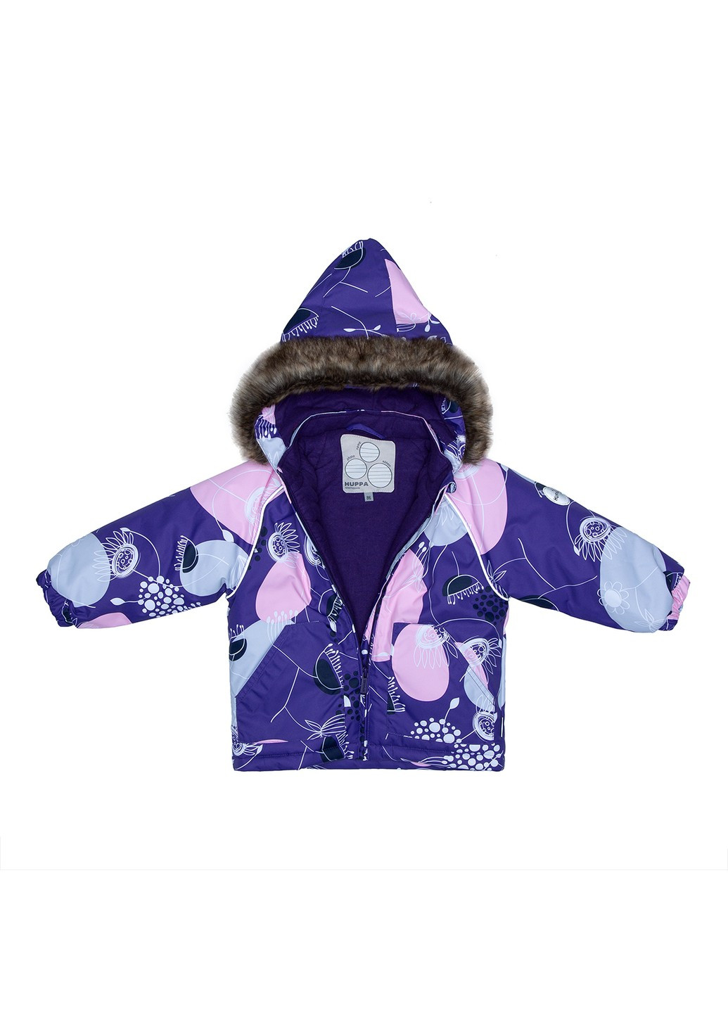 Лиловый зимний комплект зимний (куртка + полукомбинезон) avery Huppa