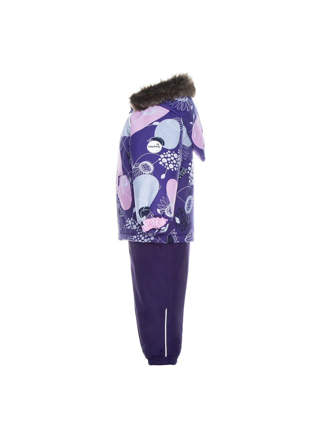 Лиловый зимний комплект зимний (куртка + полукомбинезон) avery Huppa