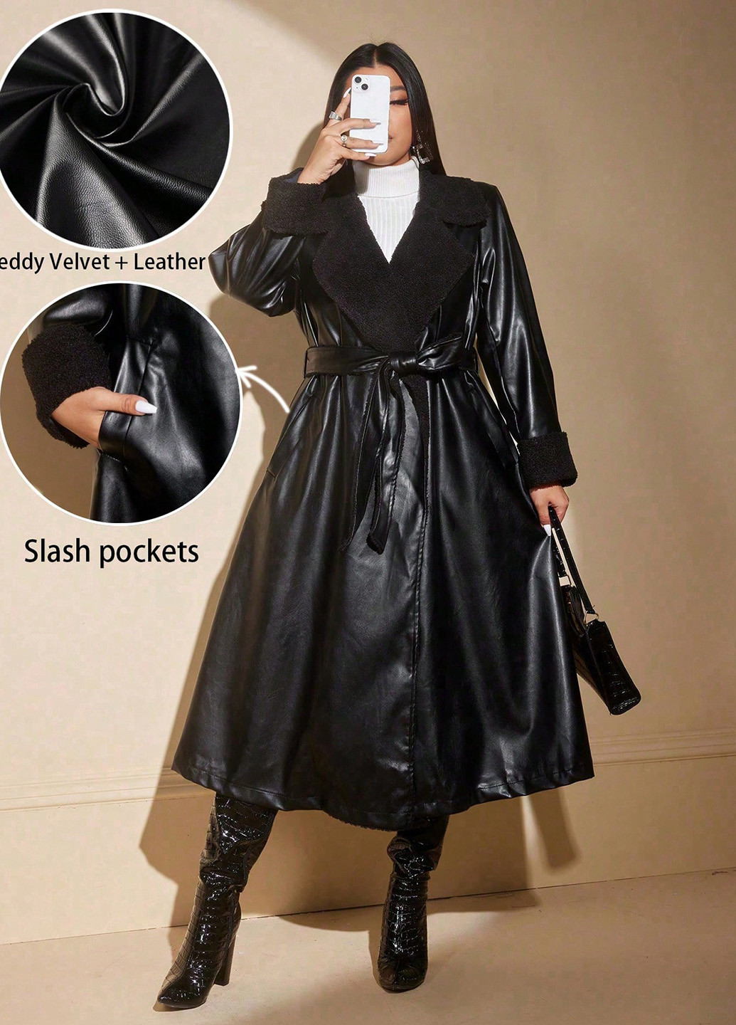 Плащ SHEIN на завязках демисезон (342067844)