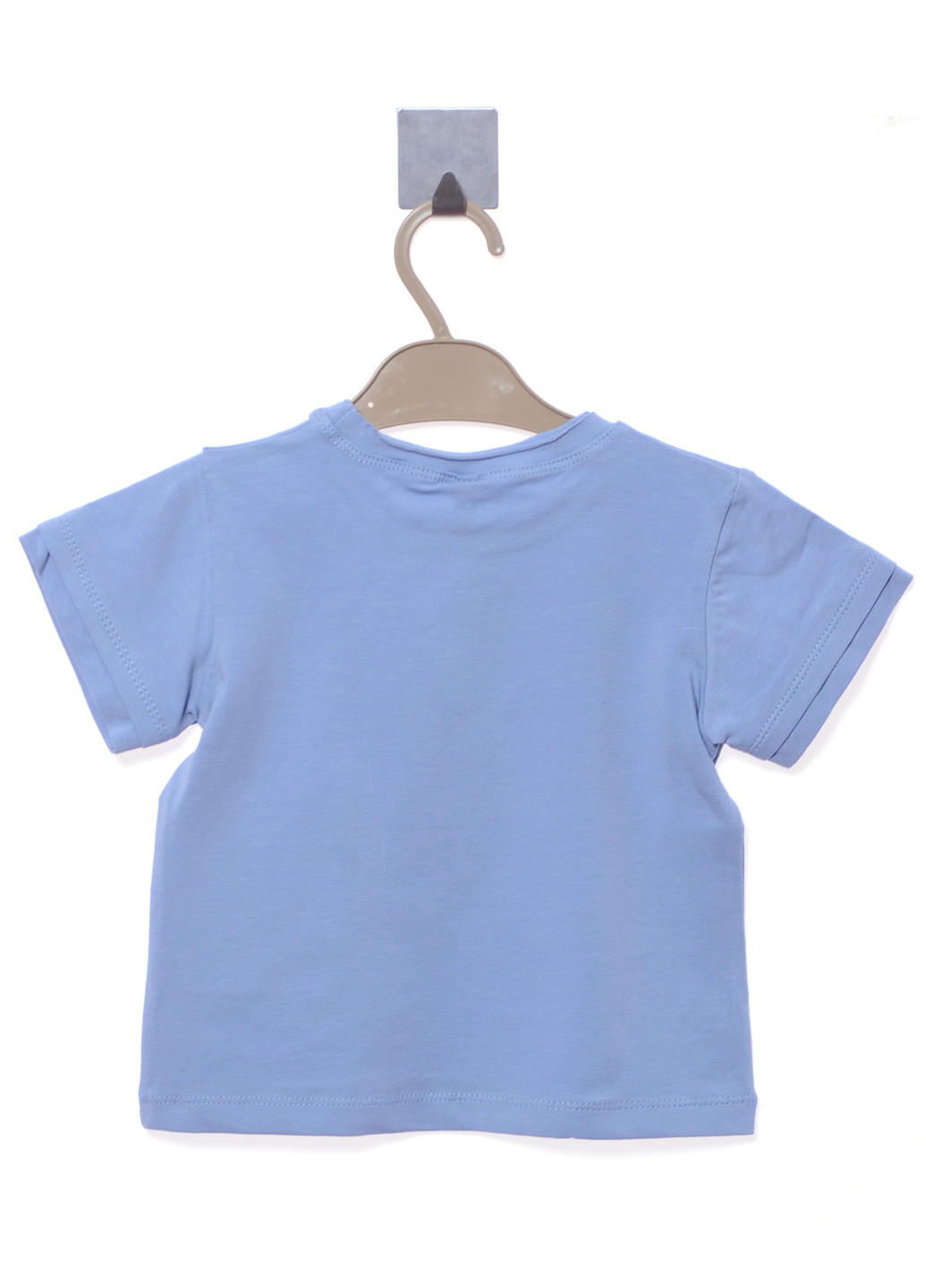 Блакитна літня футболка з коротким рукавом MOI NOI
