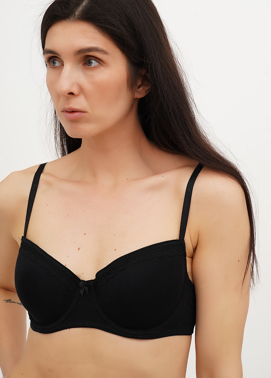 Чёрный корбей бюстгалтер C&A с косточками хлопок