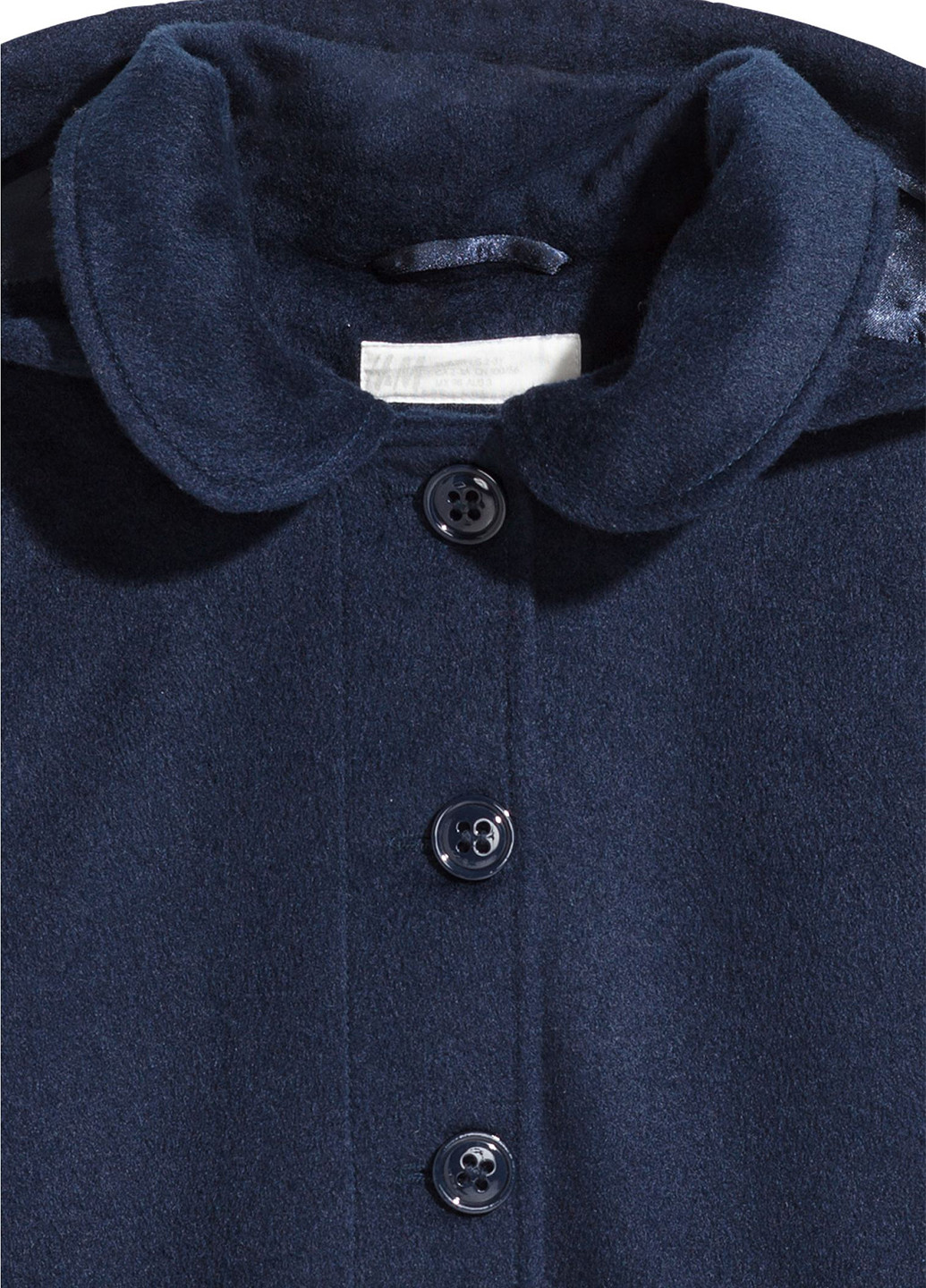 Темно-синее демисезонное Пальто однобортное H&M