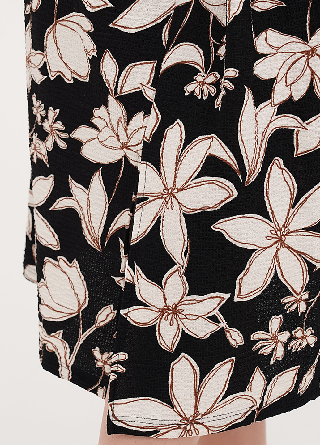Черная кэжуал цветочной расцветки юбка We а-силуэта (трапеция)