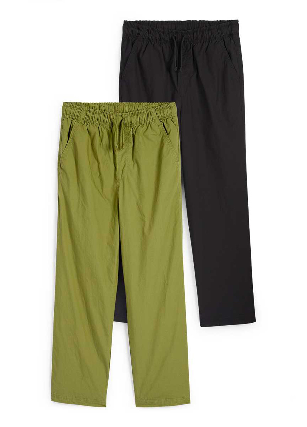 Комбинированные спортивные, кэжуал демисезонные брюки прямые C&A