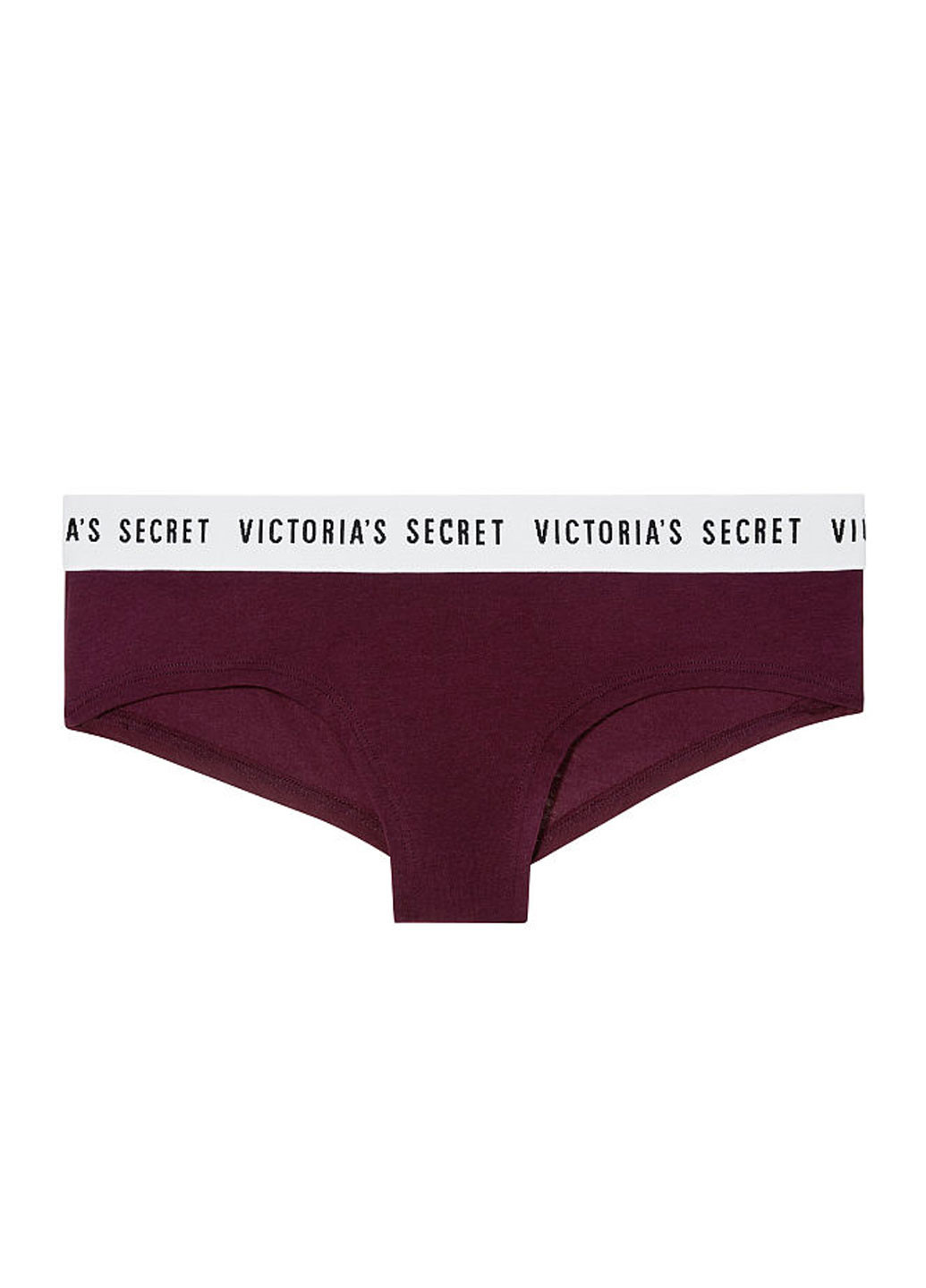 Трусики Victoria's Secret слип логотипы бордовые повседневные хлопок