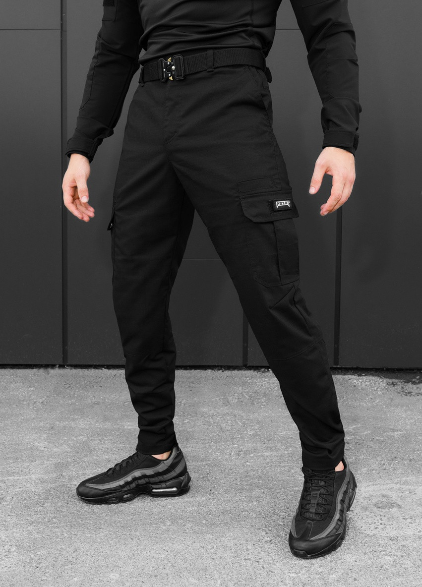 Черные повседневный демисезонные зауженные, прямые брюки BEZET