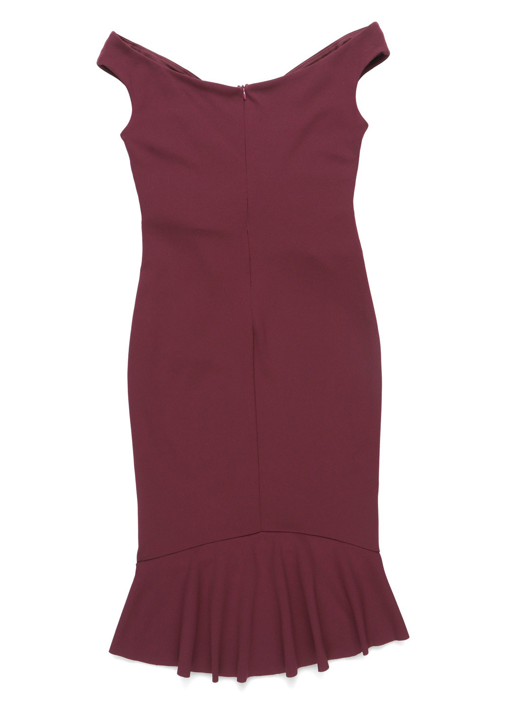 Сиреневое коктейльное платье с открытыми плечами, годе Sistaglam однотонное