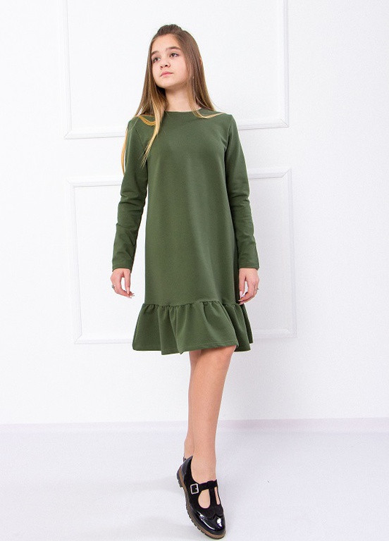 Зелена повсякденний сукня для дівчинки (підліткова) Носи своє однотонна
