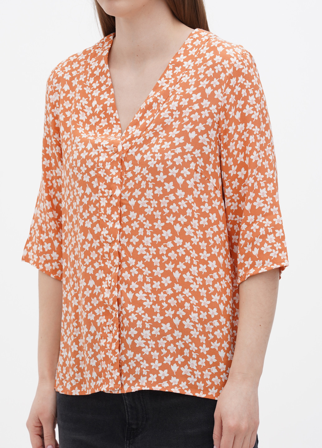 Світло-оранжева літня блуза YAS