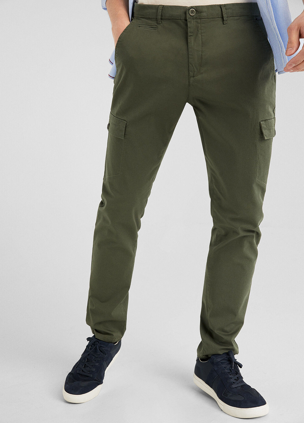 Зеленые кэжуал демисезонные зауженные брюки Springfield