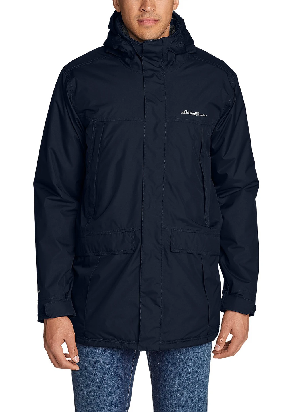 Темно-синяя зимняя куртка Eddie Bauer