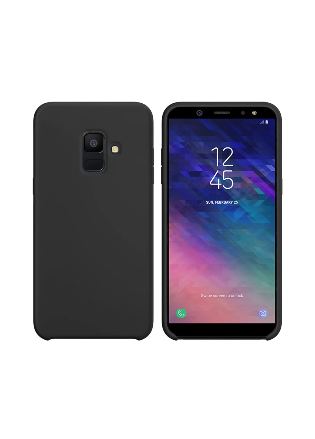 Чехол (Velvet) для Samsung A6 (A600) (черный) Intaleo для Samsung A6 (A600) (черный) (131340193)