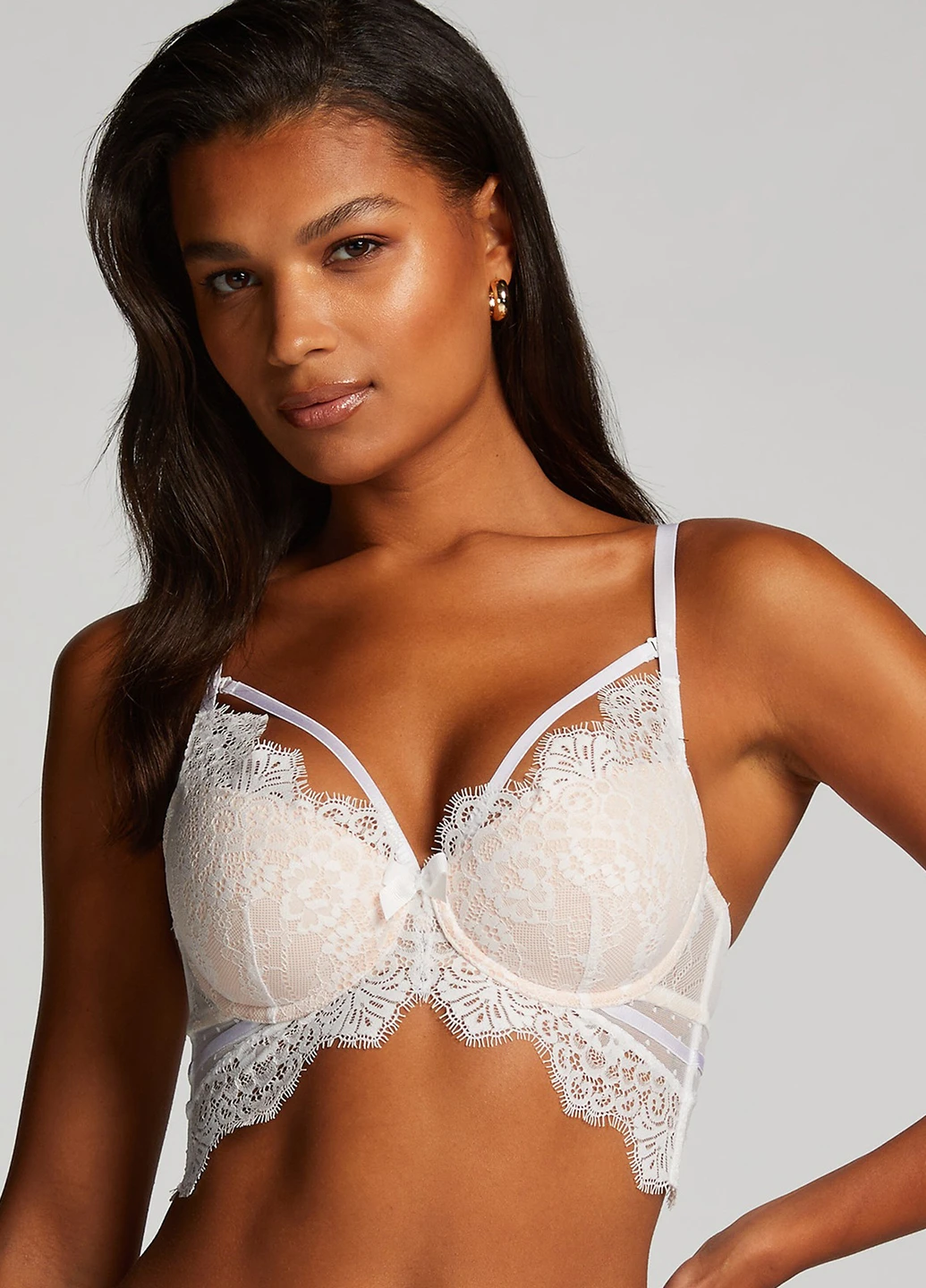 Білий бралетт бюстгальтер Hunkemoller без кісточок поліамід