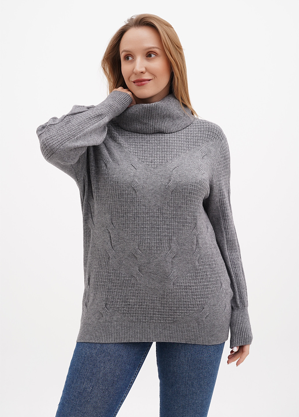 Світло-сірий демісезонний светр Anne