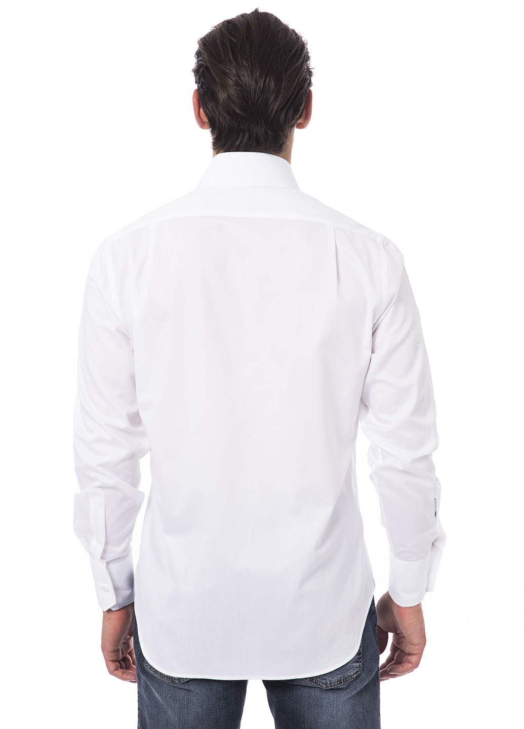 Белая классическая рубашка однотонная Billionaire