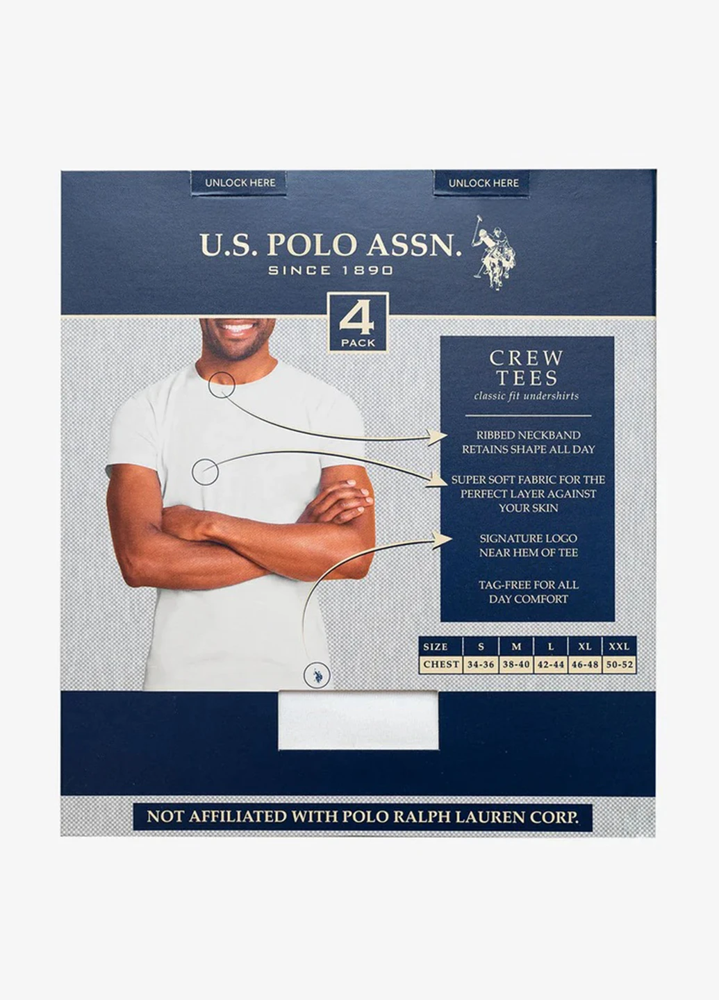 Белая футболка (4шт.) U.S. Polo Assn.
