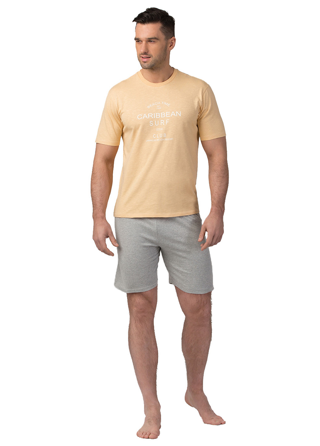 Желтый демисезонный комплект (футболка, шорты) Rossli