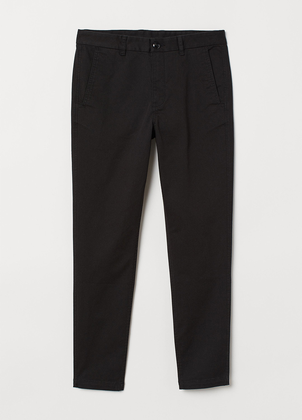 Штани H&M чиноси однотонні чорні джинсові бавовна