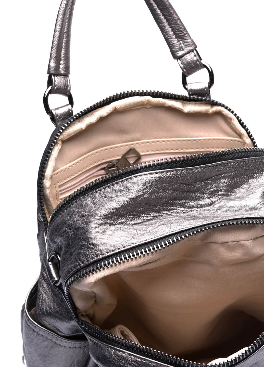 Сумка-рюкзак Pierre Cardin однотонный серый кэжуал