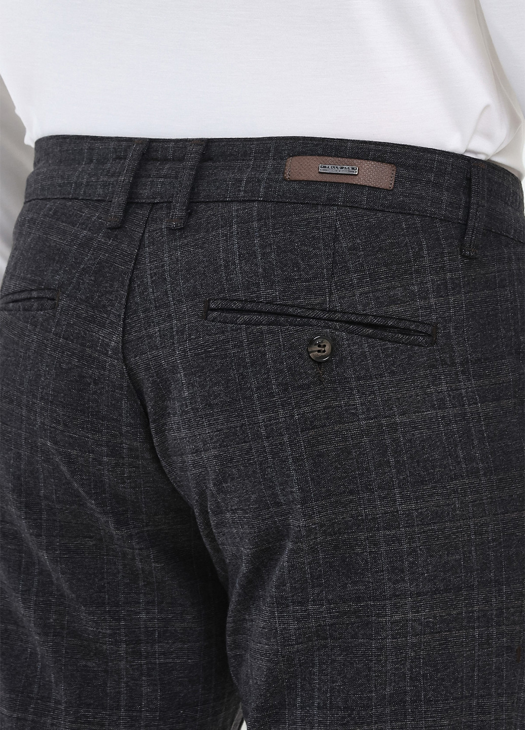 Серо-коричневые классические демисезонные прямые брюки Trend Collection