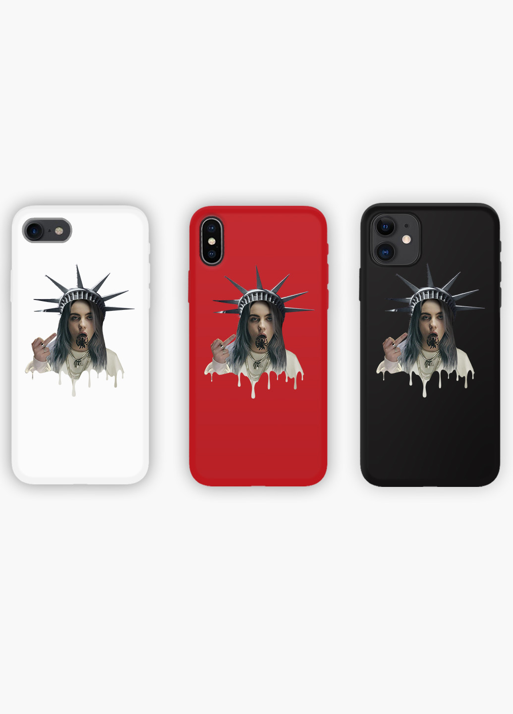 Чехол силиконовый Apple Iphone 8 plus Билли Айлиш Ренессанс (Billie Eilish Renaissance) (6154-1583) MobiPrint (219518290)