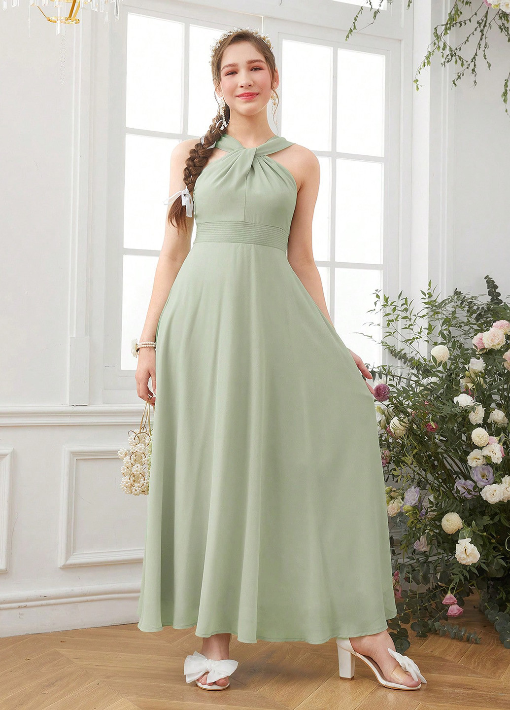 Зелёное платье SHEIN (342964790)