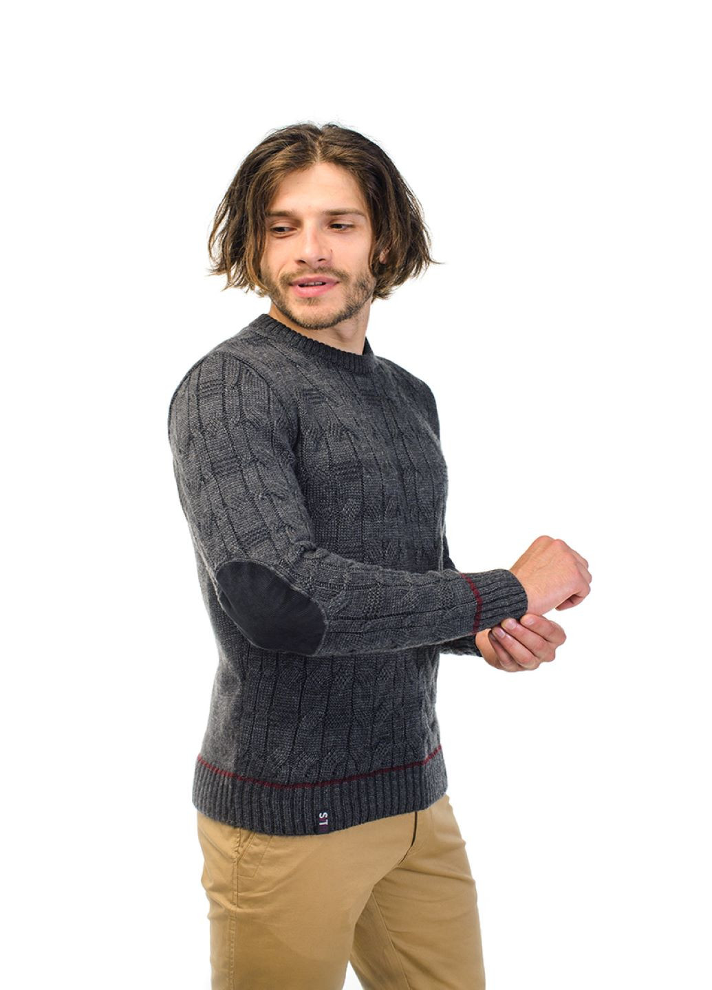 Темно-серый демисезонный свитер SVTR