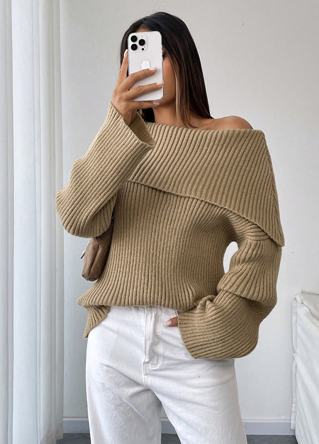 Бежевый демисезонный джемпер джемпер SHEIN