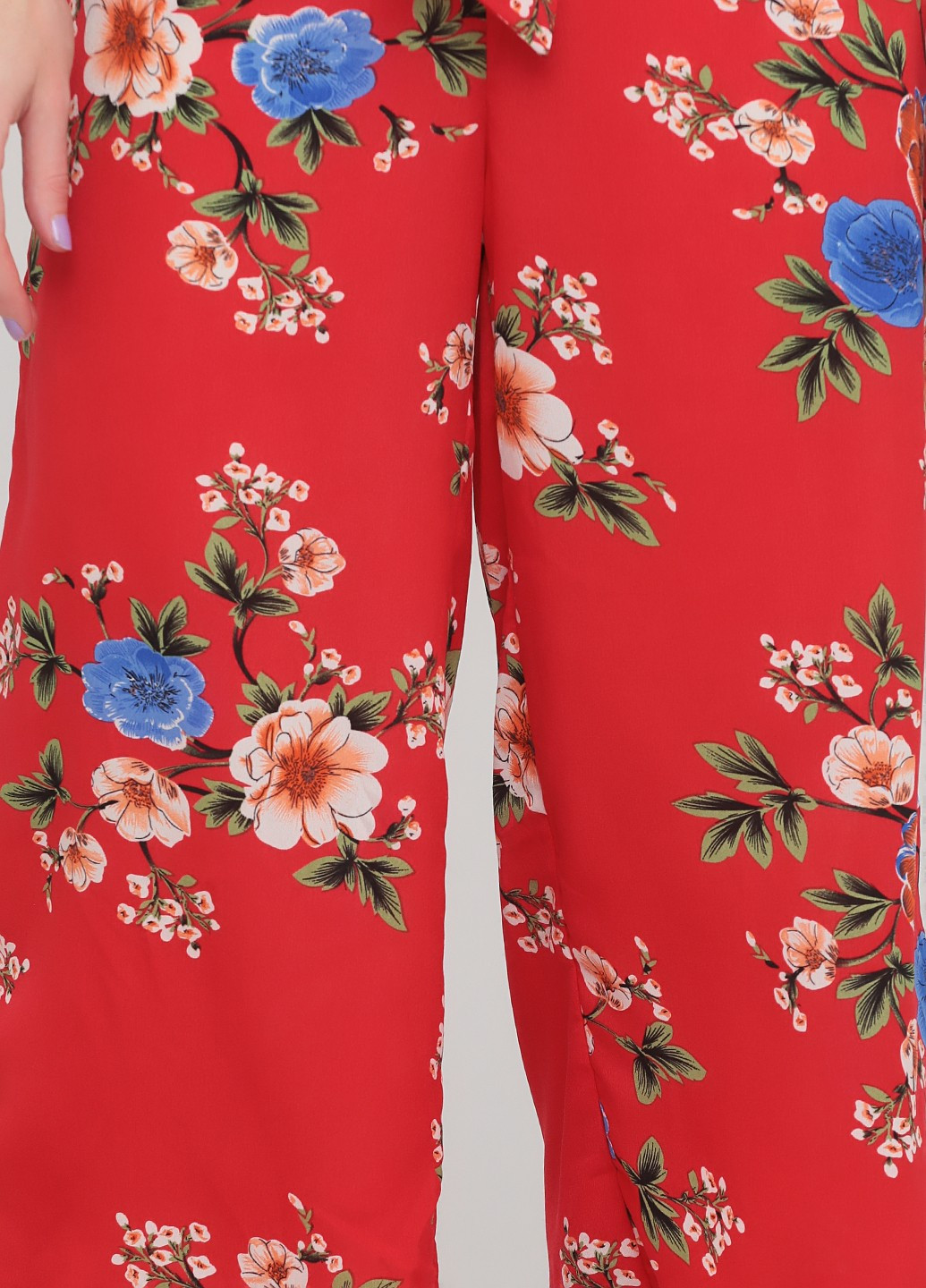 Комбинезон Blue Vanilla комбинезон-брюки цветочный красный кэжуал полиэстер