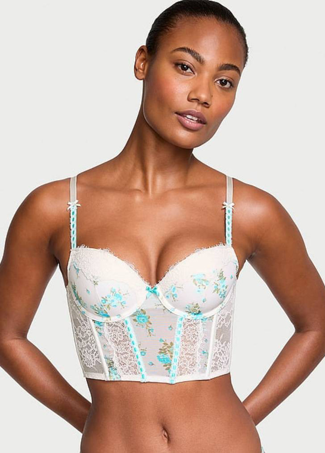 Молочний демісезонний комплект (бюстгальтер, трусики) Victoria's Secret