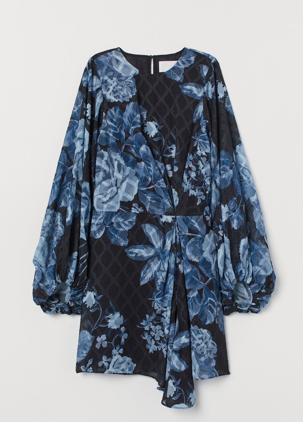 Темно-синее кэжуал платье H&M однотонное