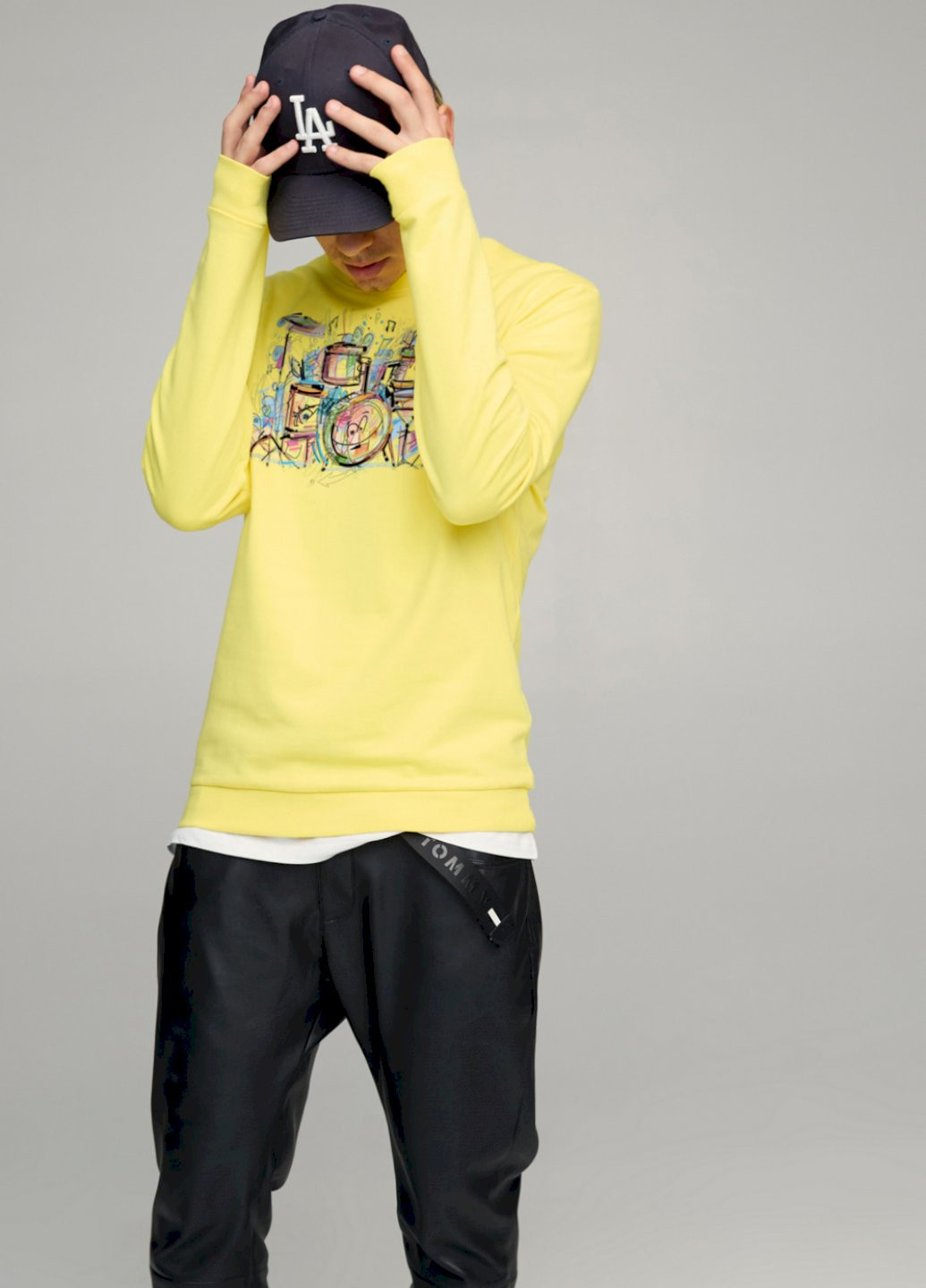 Жовтий свитшот мужской basic /no flis/ YAPPI малюнок (254557467)