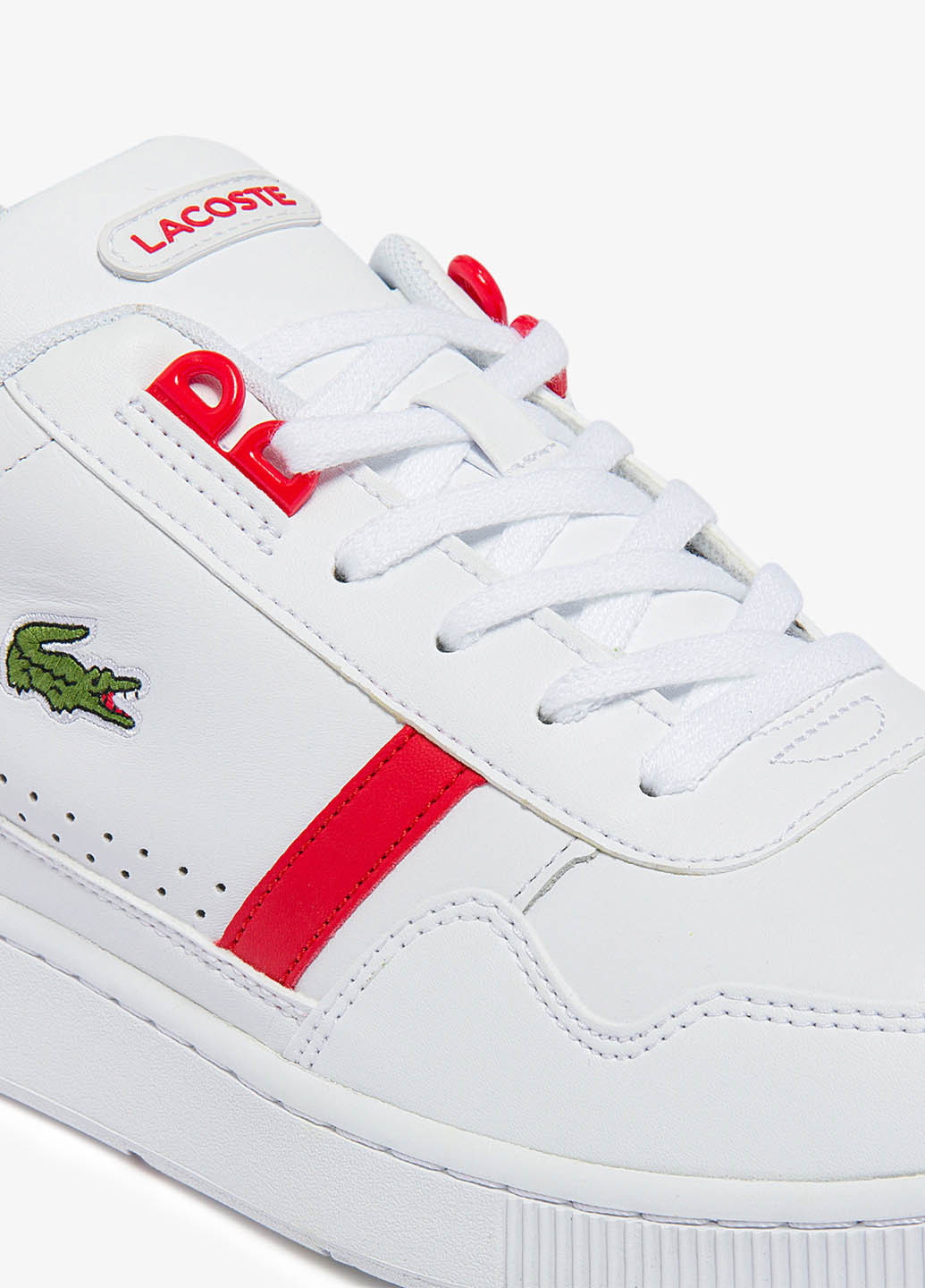 Белые демисезонные кроссовки Lacoste T-Clip